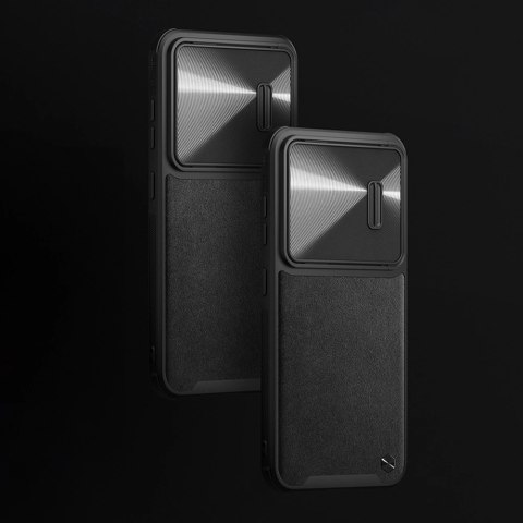 Nillkin CamShield Leather S Case etui Samsung Galaxy S23+ pokrowiec z osłoną na aparat czarne Nillkin CamShield Leather S Case etui Samsung Galaxy S23+ pokrowiec z osłoną na aparat czarne