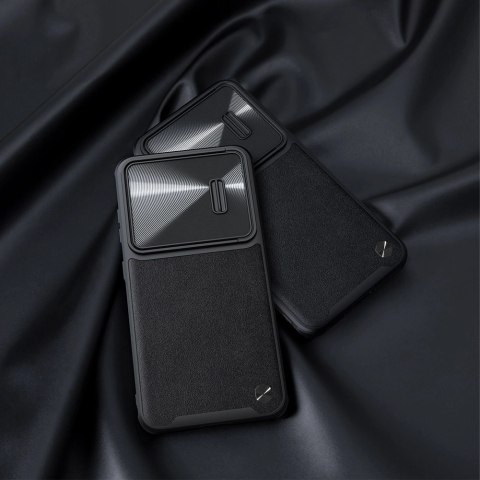 Nillkin CamShield Leather S Case etui Samsung Galaxy S23+ pokrowiec z osłoną na aparat czarne Nillkin CamShield Leather S Case etui Samsung Galaxy S23+ pokrowiec z osłoną na aparat czarne