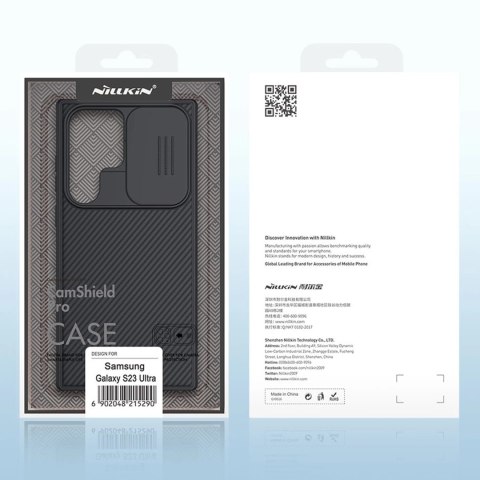 Nillkin CamShield Pro Case etui Samsung Galaxy S23 Ultra pokrowiec z osłoną na aparat czarne Nillkin CamShield Pro Case etui Samsung Galaxy S23 Ultra pokrowiec z osłoną na aparat czarne
