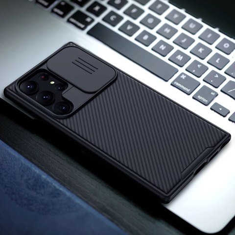 Nillkin CamShield Pro Case etui Samsung Galaxy S23 Ultra pokrowiec z osłoną na aparat czarne Nillkin CamShield Pro Case etui Samsung Galaxy S23 Ultra pokrowiec z osłoną na aparat czarne