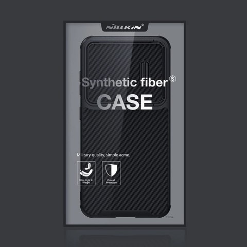 Nillkin Synthetic Fiber S Case etui Samsung Galaxy S23 pokrowiec osłona na aparat czarne Nillkin Synthetic Fiber S Case etui Samsung Galaxy S23 pokrowiec osłona na aparat czarne