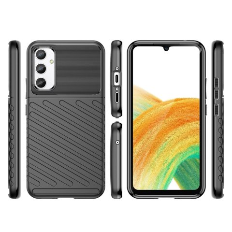 Thunder Case etui do Samsung Galaxy A34 5G silikonowy pancerny pokrowiec czarne Thunder Case etui do Samsung Galaxy A34 5G silikonowy pancerny pokrowiec czarne
