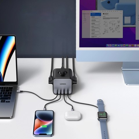 Ugreen kostka listwa zasilająca 65W USB / USB C + 3x gniazdo AC czarna (CD268) Ugreen kostka listwa zasilająca 65W USB / USB C + 3x gniazdo AC czarna (CD268)