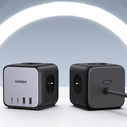 Ugreen kostka listwa zasilająca 65W USB / USB C + 3x gniazdo AC czarna (CD268) Ugreen kostka listwa zasilająca 65W USB / USB C + 3x gniazdo AC czarna (CD268)
