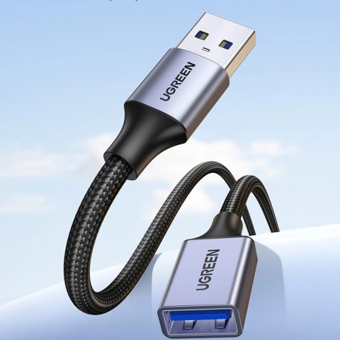 Ugreen przedłużacz adapter kabel przewód USB (męski) - USB (żeński) 3.0 5Gb/s 2m szary (US115) Ugreen przedłużacz adapter kabel przewód USB (męski) - USB (żeński) 3.0 5Gb/s 2m szary (US115)