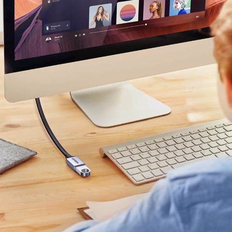 Ugreen przedłużacz adapter kabel przewód USB (męski) - USB (żeński) 3.0 5Gb/s 2m szary (US115) Ugreen przedłużacz adapter kabel przewód USB (męski) - USB (żeński) 3.0 5Gb/s 2m szary (US115)