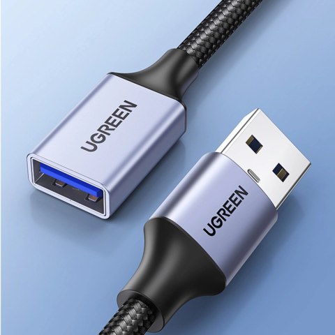 Ugreen przedłużacz adapter kabel przewód USB (męski) - USB (żeński) 3.0 5Gb/s 2m szary (US115) Ugreen przedłużacz adapter kabel przewód USB (męski) - USB (żeński) 3.0 5Gb/s 2m szary (US115)