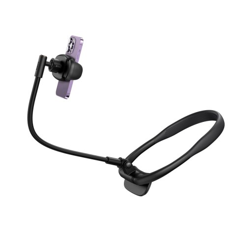 Baseus ComfortJoy Series uniwersalny uchwyt na szyję, stojak na telefon czarny (LUGB000001) Baseus ComfortJoy Series uniwersalny uchwyt na szyję, stojak na telefon czarny (LUGB000001)