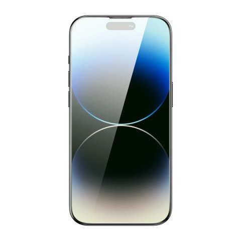 Baseus szkło hartowane do iPhone 14 Pro Max na cały ekran z filtrem Anti Blue Light i osłoną na głośnik 0.3mm + ramka montażowa Baseus szkło hartowane do iPhone 14 Pro Max na cały ekran z filtrem Anti Blue Light i osłoną na głośnik 0.3mm + ramka montażowa