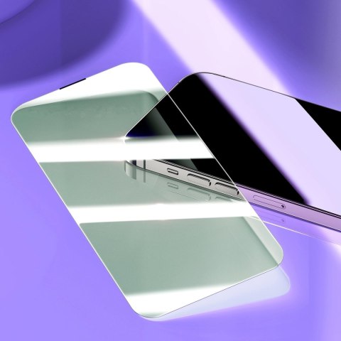Baseus szkło hartowane do iPhone 14 Pro Max na cały ekran z filtrem Anti Blue Light i osłoną na głośnik 0.3mm + ramka montażowa Baseus szkło hartowane do iPhone 14 Pro Max na cały ekran z filtrem Anti Blue Light i osłoną na głośnik 0.3mm + ramka montażowa
