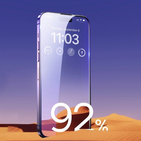 Baseus szkło hartowane do iPhone 14 Pro Max na cały ekran z osłoną na głośnik 0.3mm + ramka montażowa Baseus szkło hartowane do iPhone 14 Pro Max na cały ekran z osłoną na głośnik 0.3mm + ramka montażowa
