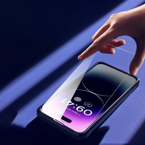 Baseus szkło hartowane do iPhone 14 Pro Max na cały ekran z osłoną na głośnik 0.3mm + ramka montażowa Baseus szkło hartowane do iPhone 14 Pro Max na cały ekran z osłoną na głośnik 0.3mm + ramka montażowa