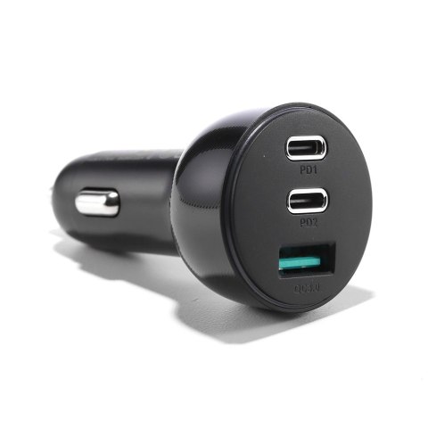 Joyroom ładowarka samochodowa 70W z 3 portami: USB, 2 x USB C czarna (JR-CL26) Joyroom ładowarka samochodowa 70W z 3 portami: USB, 2 x USB C czarna (JR-CL26)