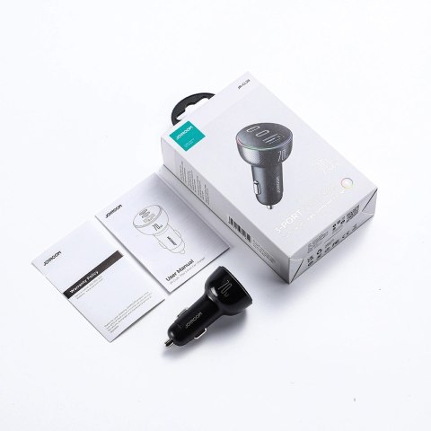 Joyroom ładowarka samochodowa 70W z 3 portami: USB, 2 x USB C czarna (JR-CL26) Joyroom ładowarka samochodowa 70W z 3 portami: USB, 2 x USB C czarna (JR-CL26)