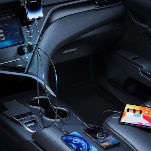 Joyroom ładowarka samochodowa 70W z 4 portami: 2 x USB C, 2 x USB czarna (JR-CL29) Joyroom ładowarka samochodowa 70W z 4 portami: 2 x USB C, 2 x USB czarna (JR-CL29)