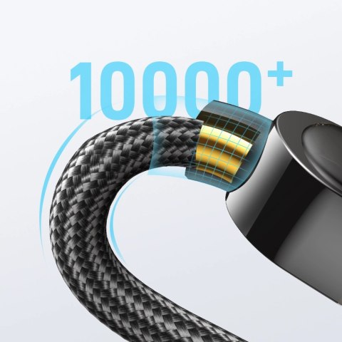 Kabel Joyroom A4 USB-C / USB-C 100W 1.2m z wyświetlaczem - czarny Kabel Joyroom A4 USB-C / USB-C 100W 1.2m z wyświetlaczem - czarny