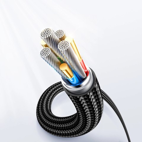 Kabel Joyroom A4 USB-C / USB-C 100W 1.2m z wyświetlaczem - czarny Kabel Joyroom A4 USB-C / USB-C 100W 1.2m z wyświetlaczem - czarny