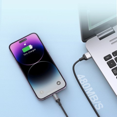 Kabel Joyroom Extraordinary Series A10 USB-A / Lightning 2.4A 1.2 m - czarny Kabel Joyroom Extraordinary Series A10 USB-A / Lightning 2.4A 1.2 m - czarny