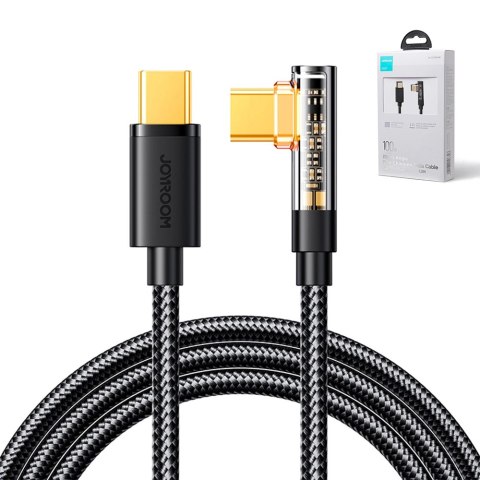 Kabel Joyroom Gaming Cable S-CC100A6 USB-C (kątowy) / USB-C (prosty) 100W 1.2m - czarny Kabel Joyroom Gaming Cable S-CC100A6 USB-C (kątowy) / USB-C (prosty) 100W 1.2m - czarny