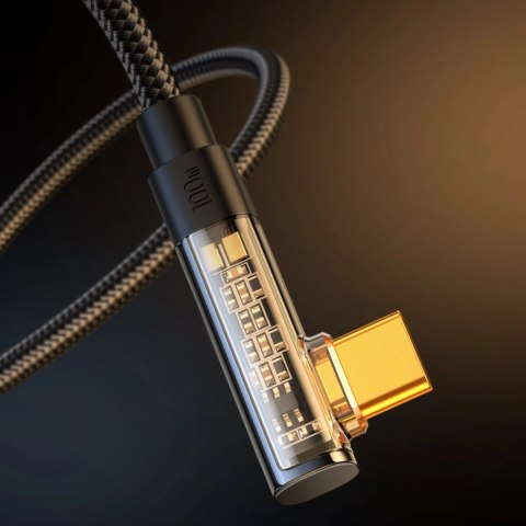 Kabel Joyroom Gaming Cable S-CC100A6 USB-C (kątowy) / USB-C (prosty) 100W 1.2m - czarny Kabel Joyroom Gaming Cable S-CC100A6 USB-C (kątowy) / USB-C (prosty) 100W 1.2m - czarny