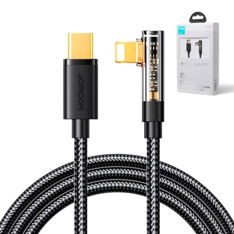 Kabel Joyroom Gaming Cable S-CL020A6 Lightning (kątowy) / USB-C (prosty) 20W 1.2 m - czarny Kabel Joyroom Gaming Cable S-CL020A6 Lightning (kątowy) / USB-C (prosty) 20W 1.2 m - czarny