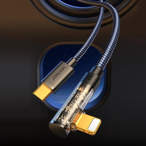 Kabel Joyroom Gaming Cable S-CL020A6 Lightning (kątowy) / USB-C (prosty) 20W 1.2 m - czarny Kabel Joyroom Gaming Cable S-CL020A6 Lightning (kątowy) / USB-C (prosty) 20W 1.2 m - czarny