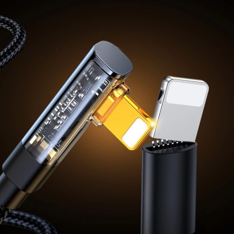 Kabel Joyroom Gaming Cable S-UL012A6 Lightning (kątowy) / USB-A (prosty) 2.4A 1.2 m - czarny Kabel Joyroom Gaming Cable S-UL012A6 Lightning (kątowy) / USB-A (prosty) 2.4A 1.2 m - czarny