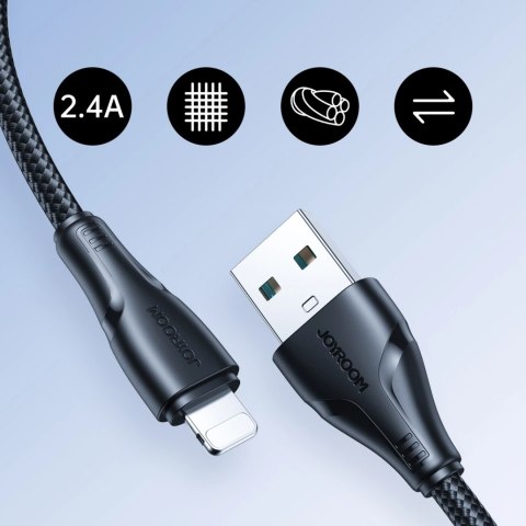 Kabel Joyroom Surpass Series A11 USB-A / Lightning 2.4A 1.2 m - czarny Kabel Joyroom Surpass Series A11 USB-A / Lightning 2.4A 1.2 m - czarny