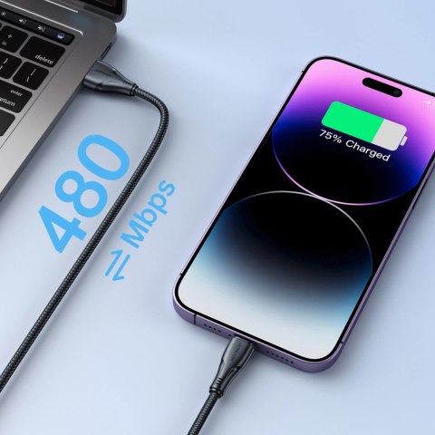 Kabel Joyroom Surpass Series A11 USB-A / Lightning 2.4A 1.2 m - czarny Kabel Joyroom Surpass Series A11 USB-A / Lightning 2.4A 1.2 m - czarny