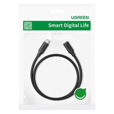 Kabel Ugreen 10387 USB-C - USB-C PD QC 4K 60Hz 100W 5A 10Gb/s 1m - czarny Kabel Ugreen 10387 USB-C - USB-C PD QC 4K 60Hz 100W 5A 10Gb/s 1m - czarny