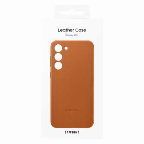 Samsung Leather Cover etui Samsung Galaxy S23+ pokrowiec z naturalnej skóry camel (EF-VS916LAEGWW) Samsung Leather Cover etui Samsung Galaxy S23+ pokrowiec z naturalnej skóry camel (EF-VS916LAEGWW)