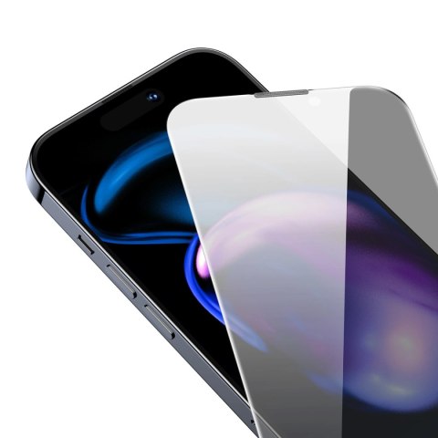 Baseus Privacy szkło hartowane do iPhone 14 Pro na cały ekran 0.4mm prywatyzujące filtr Anti Spy + zestaw montażowy Baseus Privacy szkło hartowane do iPhone 14 Pro na cały ekran 0.4mm prywatyzujące filtr Anti Spy + zestaw montażowy
