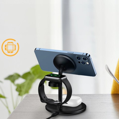 Choetech stacja ładująca indukcyjna 3w1 iPhone 12/13/14, AirPods Pro, Apple Watch czarna (T585-F) Choetech stacja ładująca indukcyjna 3w1 iPhone 12/13/14, AirPods Pro, Apple Watch czarna (T585-F)