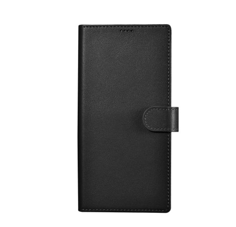 ICarer Wallet Case etui do Samsung Galaxy S23 Ultra skórzany pokrowiec portfel czarne ICarer Wallet Case etui do Samsung Galaxy S23 Ultra skórzany pokrowiec portfel czarne