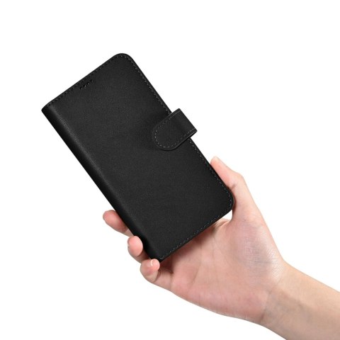 ICarer Wallet Case etui do Samsung Galaxy S23 skórzany pokrowiec portfel czarne ICarer Wallet Case etui do Samsung Galaxy S23 skórzany pokrowiec portfel czarne