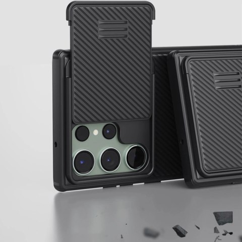 Nillkin CamShield S Magnetic Case etui do Samsung Galaxy S23 Ultra pokrowiec z MagSafe z osłoną na aparat czarne Nillkin CamShield S Magnetic Case etui do Samsung Galaxy S23 Ultra pokrowiec z MagSafe z osłoną na aparat czarne