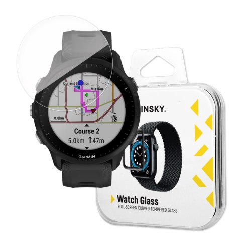 Wozinsky Full Glue Tempered Glass szkło hartowane do Garmin Forerunner 955 9H na cały ekran z czarną ramką Wozinsky Full Glue Tempered Glass szkło hartowane do Garmin Forerunner 955 9H na cały ekran z czarną ramką