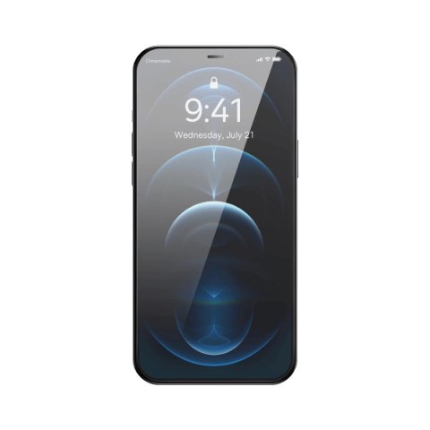 Baseus szkło hartowane do iPhone 12 Pro Max na cały ekran z osłoną na głośnik 0.4mm + zestaw montażowy Baseus szkło hartowane do iPhone 12 Pro Max na cały ekran z osłoną na głośnik 0.4mm + zestaw montażowy