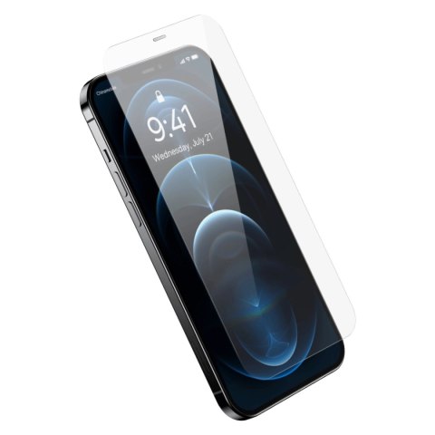 Baseus szkło hartowane do iPhone 12 Pro Max na cały ekran z osłoną na głośnik 0.4mm + zestaw montażowy Baseus szkło hartowane do iPhone 12 Pro Max na cały ekran z osłoną na głośnik 0.4mm + zestaw montażowy