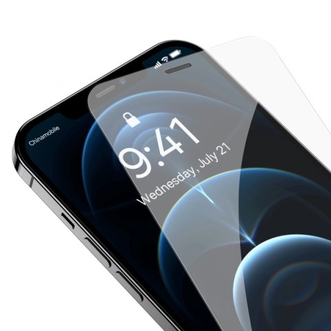 Baseus szkło hartowane do iPhone 12 Pro Max na cały ekran z osłoną na głośnik 0.4mm + zestaw montażowy Baseus szkło hartowane do iPhone 12 Pro Max na cały ekran z osłoną na głośnik 0.4mm + zestaw montażowy