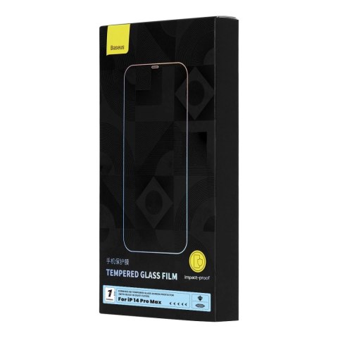 Baseus szkło hartowane do iPhone 14 Pro Max na cały ekran z osłoną na głośnik 0.4mm + zestaw montażowy Baseus szkło hartowane do iPhone 14 Pro Max na cały ekran z osłoną na głośnik 0.4mm + zestaw montażowy