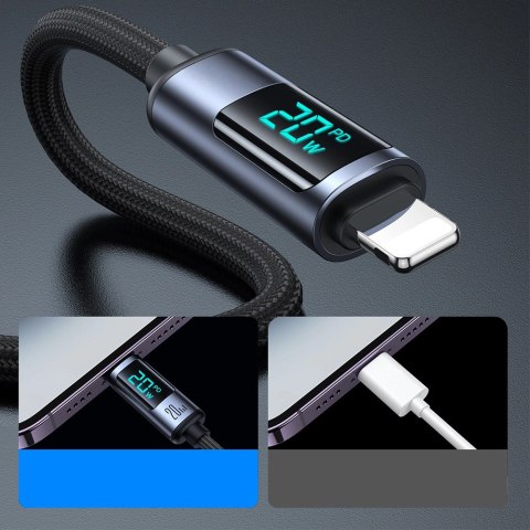 Kabel Joyroom Prism Series A16 Lightning / USB-C PD 20W 1.2m - czarny Kabel Joyroom Prism Series A16 Lightning / USB-C PD 20W 1.2m - czarny