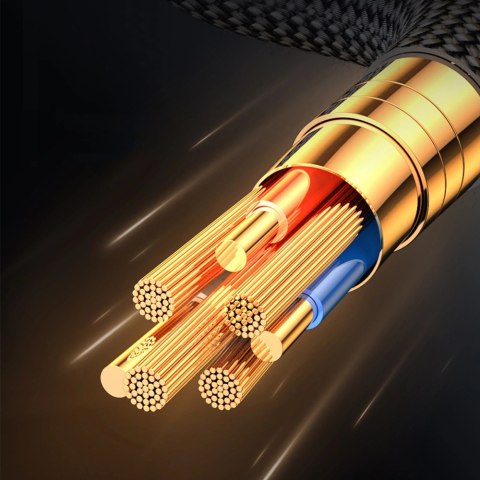 Kabel Joyroom Prism Series A16 USB-C / USB-A 66W 1.2m z wyświetlaczem LED - czarny Kabel Joyroom Prism Series A16 USB-C / USB-A 66W 1.2m z wyświetlaczem LED - czarny