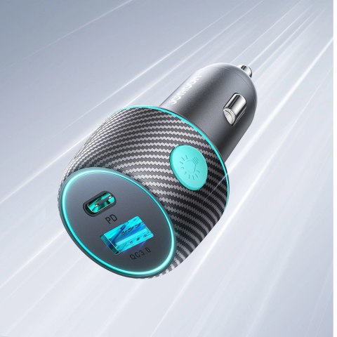 Ładowarka samochodowa 60W USB-C USB-A Joyroom JR-CCN01 - czarna Ładowarka samochodowa 60W USB-C USB-A Joyroom JR-CCN01 - czarna