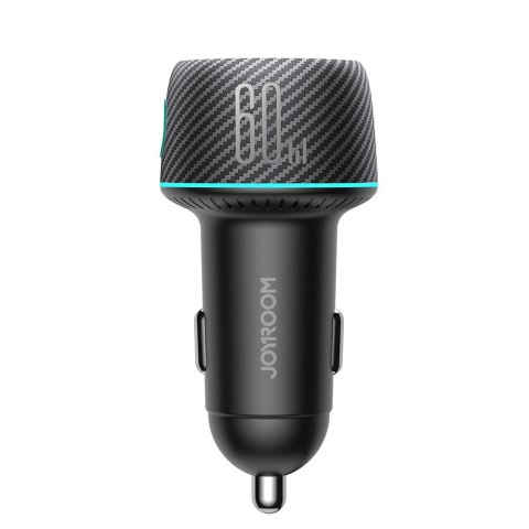 Ładowarka samochodowa 60W USB-C USB-A Joyroom JR-CCN01 - czarna Ładowarka samochodowa 60W USB-C USB-A Joyroom JR-CCN01 - czarna