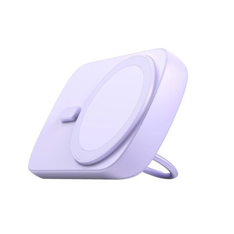 Powerbank bezprzewodowy 6000mAh Joyroom JR-W030 20W MagSafe z ringiem i podstawką - fioletowy Powerbank bezprzewodowy 6000mAh Joyroom JR-W030 20W MagSafe z ringiem i podstawką - fioletowy