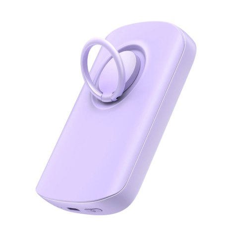 Powerbank bezprzewodowy 6000mAh Joyroom JR-W030 20W MagSafe z ringiem i podstawką - fioletowy Powerbank bezprzewodowy 6000mAh Joyroom JR-W030 20W MagSafe z ringiem i podstawką - fioletowy