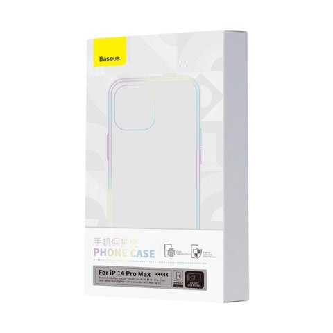 Baseus Crystal Case etui do iPhone 14 Pro Max cienki pokrowiec + szkło przezroczyste Baseus Crystal Case etui do iPhone 14 Pro Max cienki pokrowiec + szkło przezroczyste