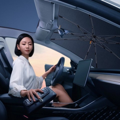 Parasol przeciwsłoneczny na przednią szybę do auta Baseus CoolRide CRKX000001 - czarna Parasol przeciwsłoneczny na przednią szybę do auta Baseus CoolRide CRKX000001 - czarna