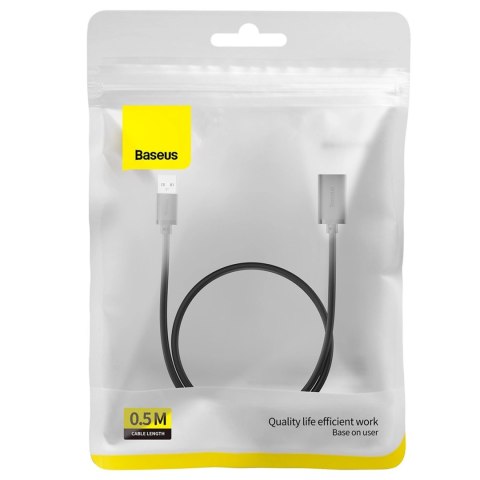 Przedłużacz kabel USB 2.0 0.5m Baseus AirJoy Series - czarny Przedłużacz kabel USB 2.0 0.5m Baseus AirJoy Series - czarny